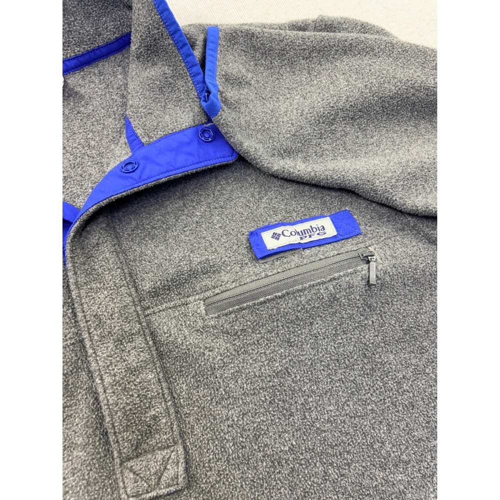 Columbia PFG Kentucky Wildcats Fleece Pullover Mens‎ Medium Grey Blue XM2785 - Picture 3 of 13